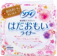 Прокладки гигиенические ультра тонкие Sofy Hadaomoi, UNICHARM 14 см, 72 шт.